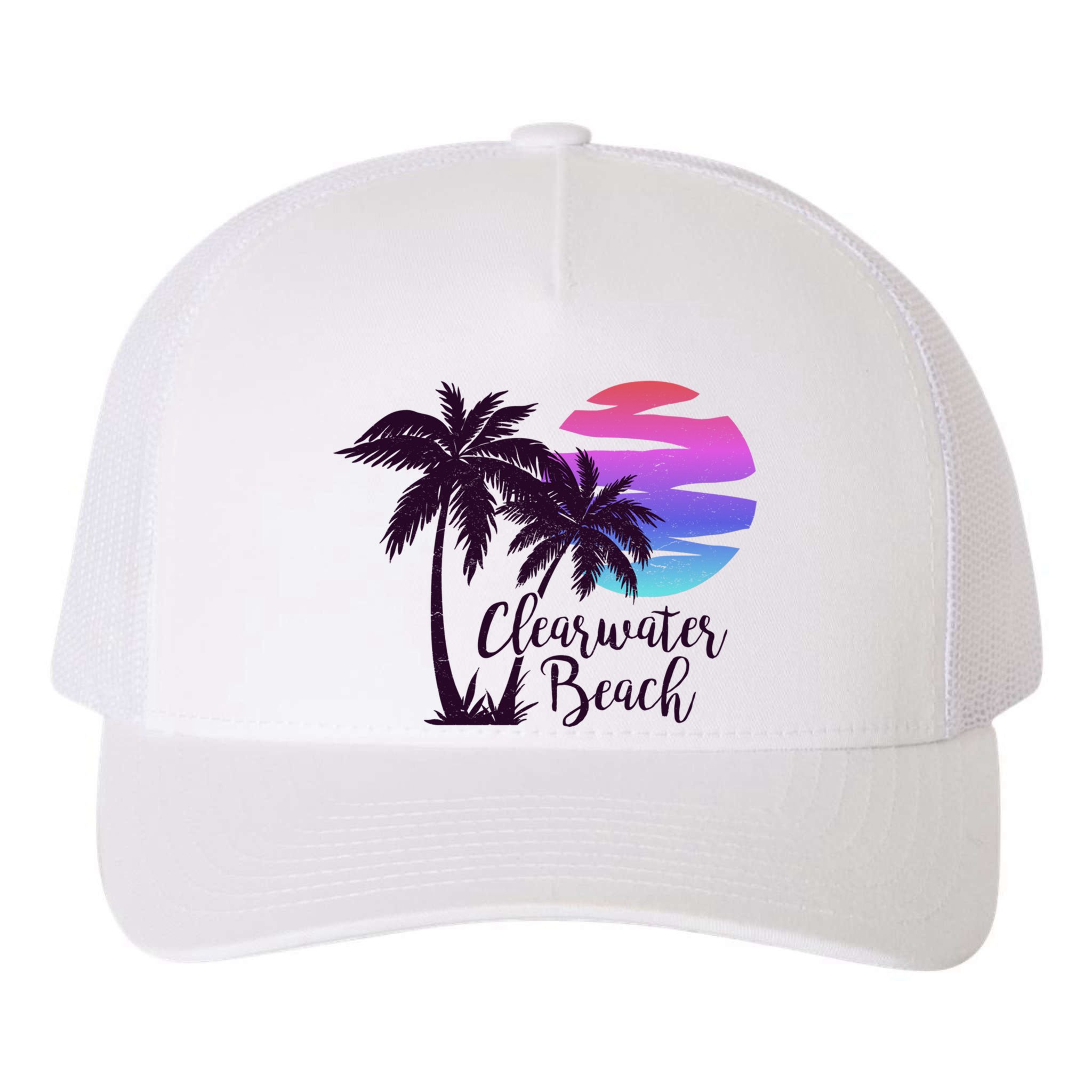 Clearwater Beach Trip Vacation Spring Break Sunset Graphic Gift Yupoong Adult 5-Panel Trucker Hat