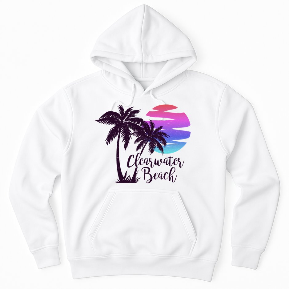 Clearwater Beach Trip Vacation Spring Break Sunset Graphic Gift Hoodie