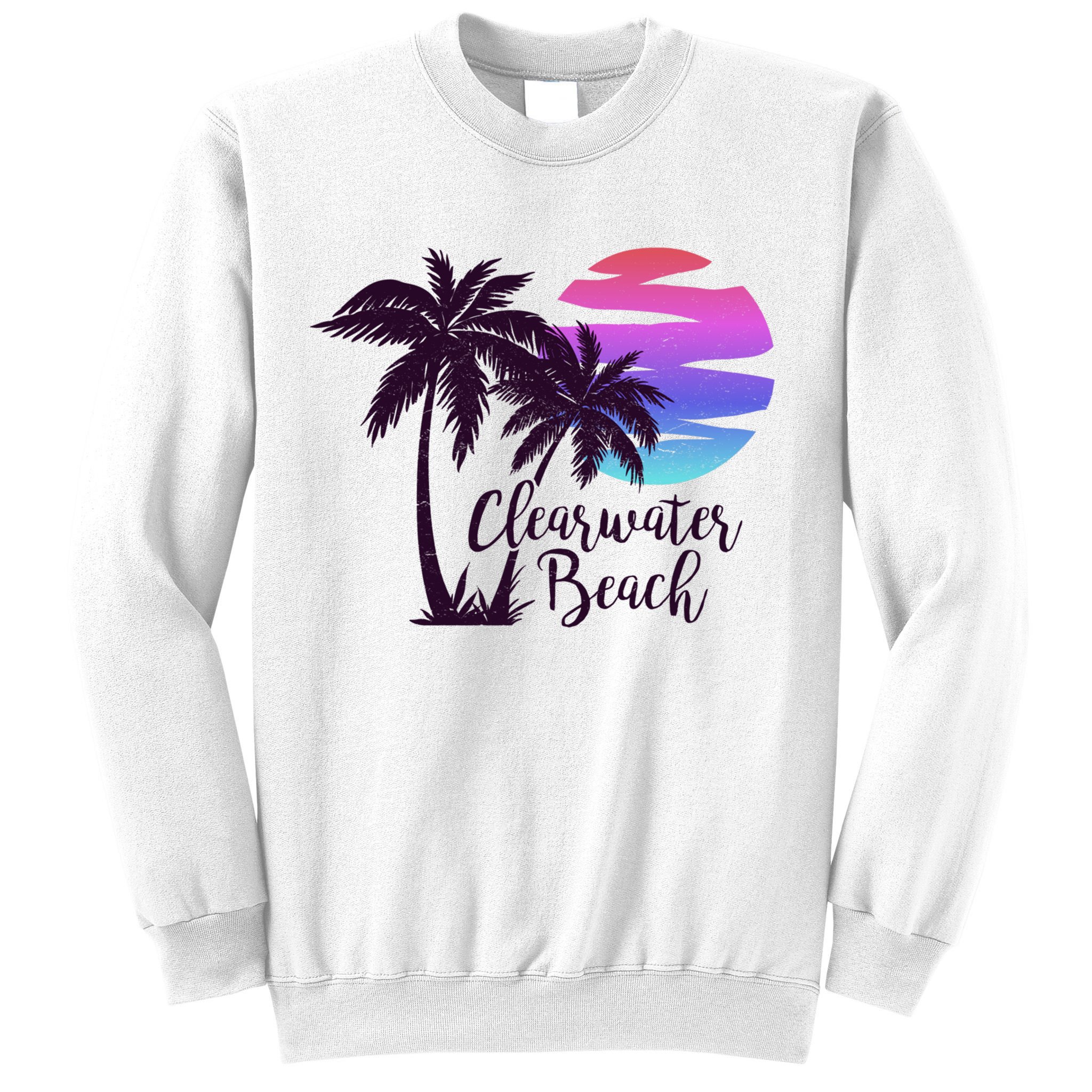 Clearwater Beach Trip Vacation Spring Break Sunset Graphic Gift Sweatshirt