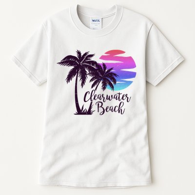 Clearwater Beach Trip Vacation Spring Break Sunset Graphic Gift Tall T-Shirt
