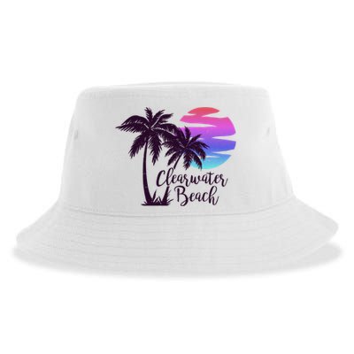 Clearwater Beach Trip Vacation Spring Break Sunset Graphic Gift Sustainable Bucket Hat