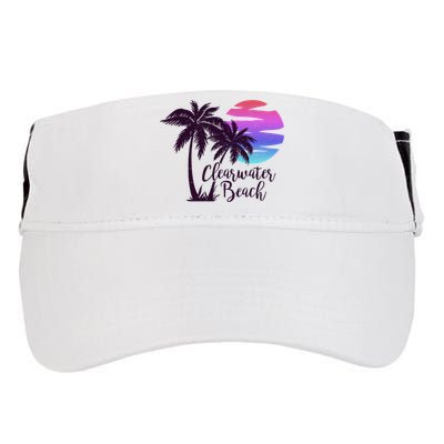 Clearwater Beach Trip Vacation Spring Break Sunset Graphic Gift Adult Drive Performance Visor