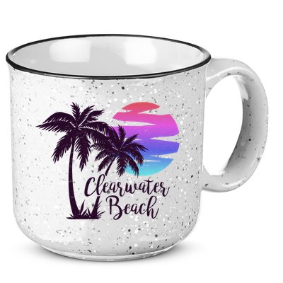 Clearwater Beach Trip Vacation Spring Break Sunset Graphic Gift 15oz Campfire Ceramic Mug