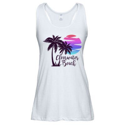 Clearwater Beach Trip Vacation Spring Break Sunset Graphic Gift Ladies Essential Flowy Tank