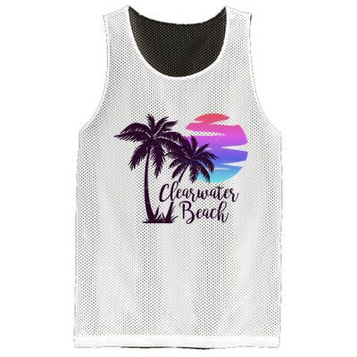 Clearwater Beach Trip Vacation Spring Break Sunset Graphic Gift Mesh Reversible Basketball Jersey Tank