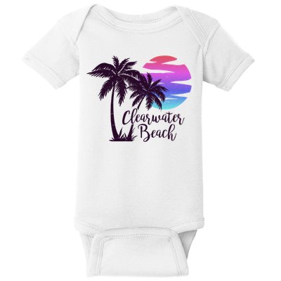 Clearwater Beach Trip Vacation Spring Break Sunset Graphic Gift Baby Bodysuit