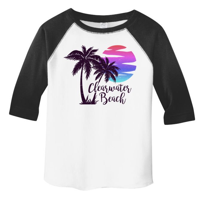 Clearwater Beach Trip Vacation Spring Break Sunset Graphic Gift Toddler Fine Jersey T-Shirt