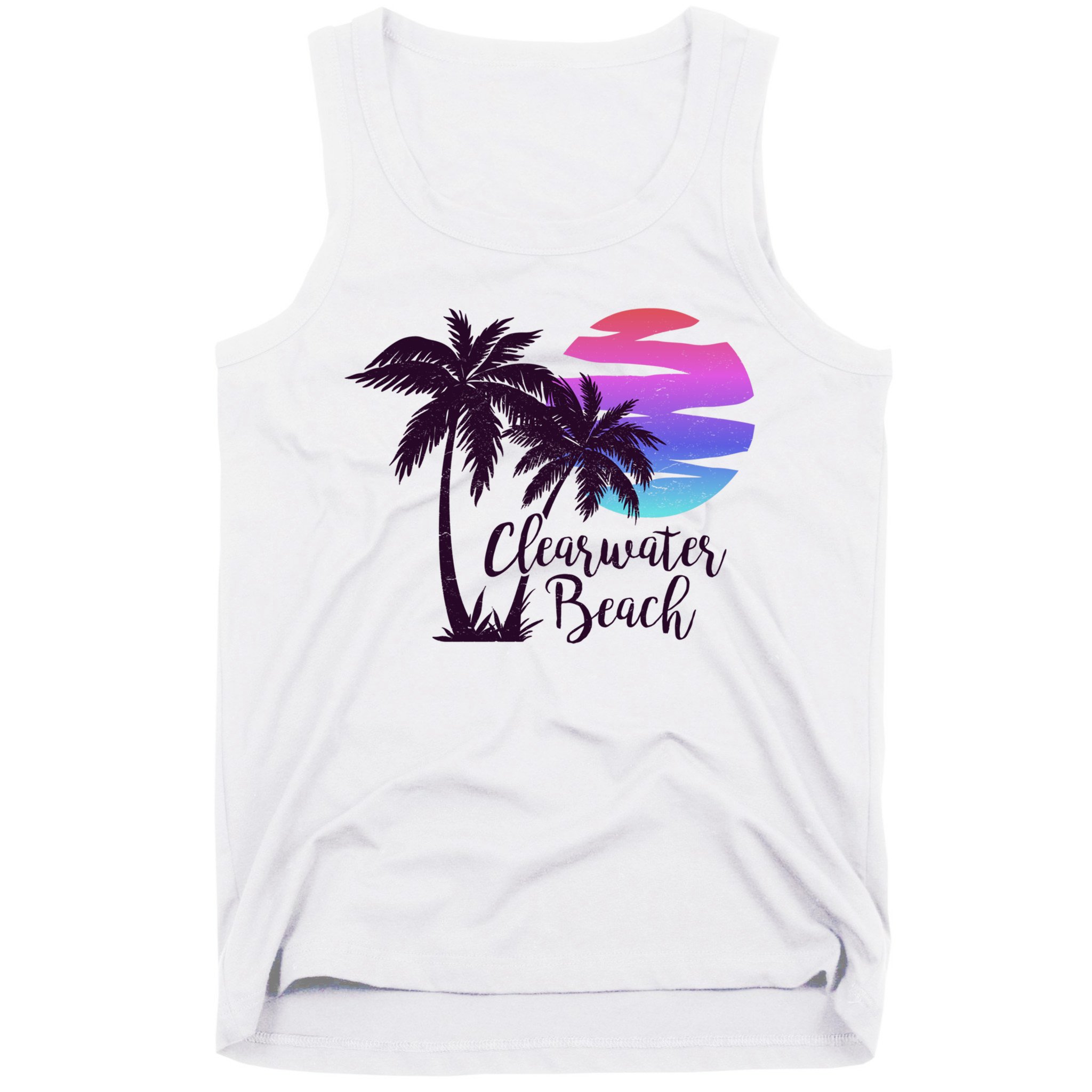 Clearwater Beach Trip Vacation Spring Break Sunset Graphic Gift Tank Top