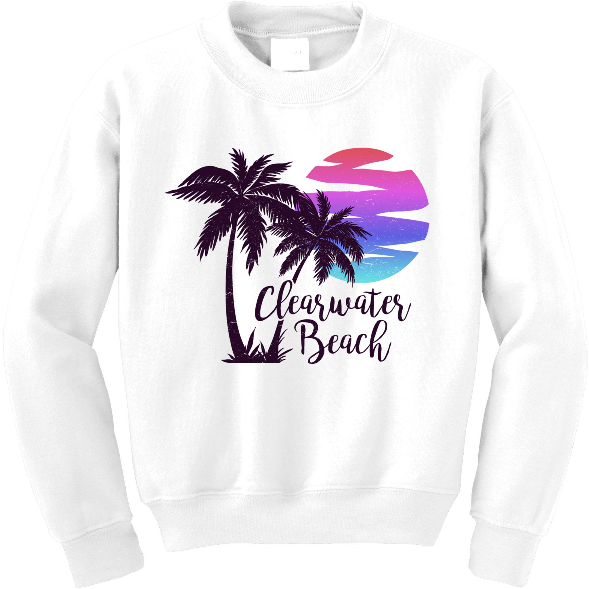Clearwater Beach Trip Vacation Spring Break Sunset Graphic Gift Kids Sweatshirt