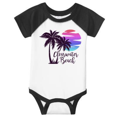 Clearwater Beach Trip Vacation Spring Break Sunset Graphic Gift Infant Baby Jersey Bodysuit