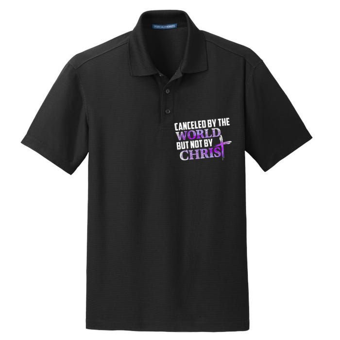 Canceled By The World But Not By Christ Dry Zone Grid Polo