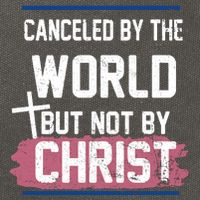 Canceled By The World But Not By Christ Cotton Canvas Backpack