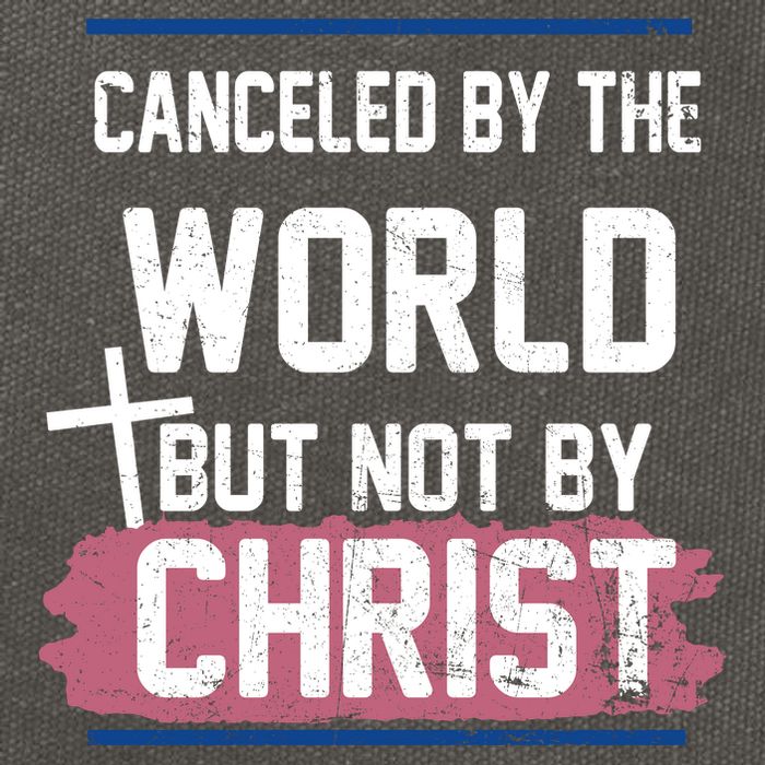Canceled By The World But Not By Christ Cotton Canvas Backpack