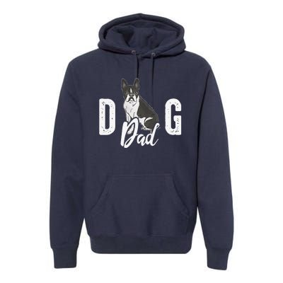 Cute Boston Terrier Pet Owner Vintage Dog Dad Fathers Day Premium Hoodie