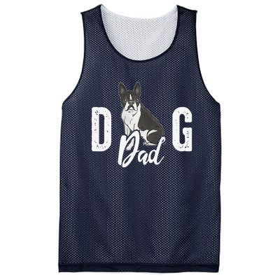 Cute Boston Terrier Pet Owner Vintage Dog Dad Fathers Day Mesh Reversible Basketball Jersey Tank