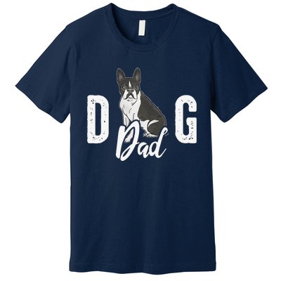 Cute Boston Terrier Pet Owner Vintage Dog Dad Fathers Day Premium T-Shirt