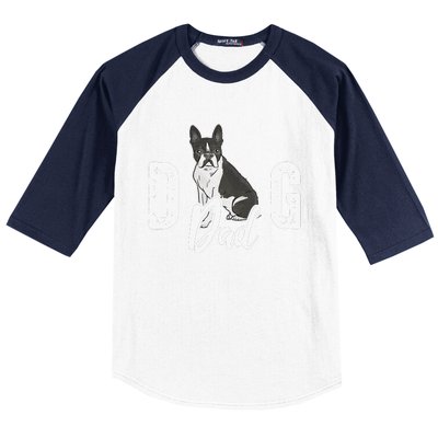 Cute Boston Terrier Pet Owner Vintage Dog Dad Fathers Day Baseball Sleeve Shirt