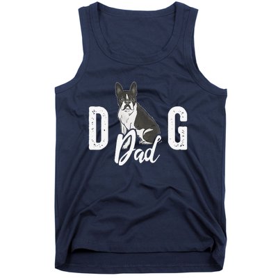 Cute Boston Terrier Pet Owner Vintage Dog Dad Fathers Day Tank Top