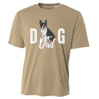 Cute Boston Terrier Pet Owner Vintage Dog Dad Fathers Day Cooling Performance Crew T-Shirt