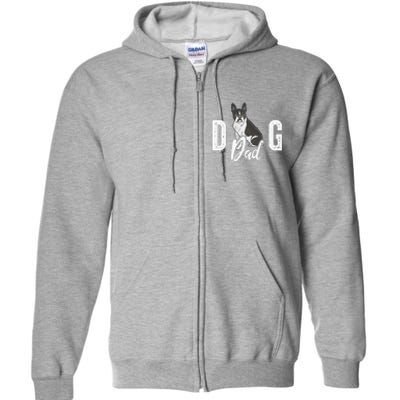 Cute Boston Terrier Pet Owner Vintage Dog Dad Fathers Day Full Zip Hoodie