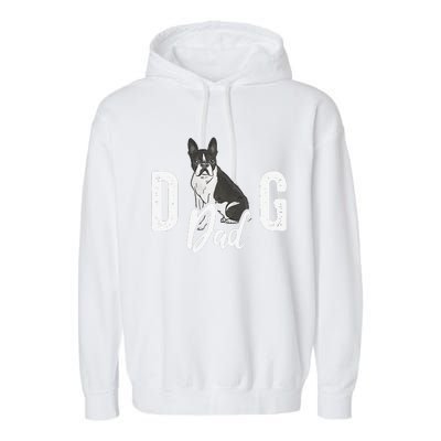 Cute Boston Terrier Pet Owner Vintage Dog Dad Fathers Day Garment-Dyed Fleece Hoodie