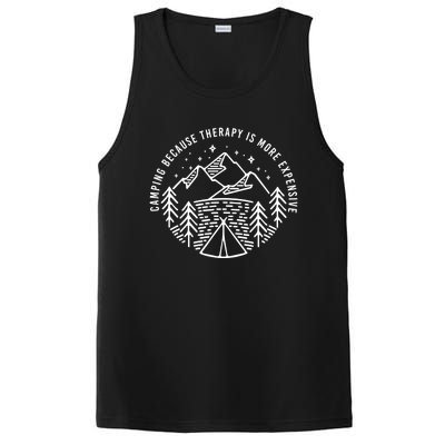 Camping Because Therapy Is More Expensive Great Gift PosiCharge Competitor Tank