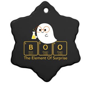 Chemistry Boo The Element Of Surprise Cute Chemist Halloween Ceramic Star Ornament