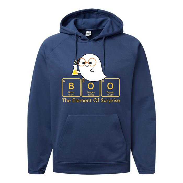 Chemistry Boo The Element Of Surprise Cute Chemist Halloween Performance Fleece Hoodie