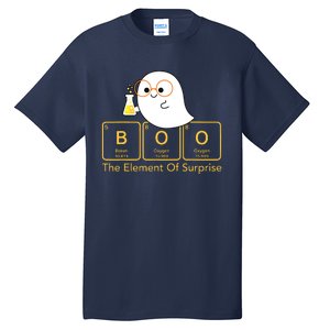 Chemistry Boo The Element Of Surprise Cute Chemist Halloween Tall T-Shirt