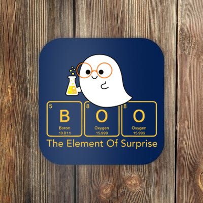 Chemistry Boo The Element Of Surprise Cute Chemist Halloween Coaster