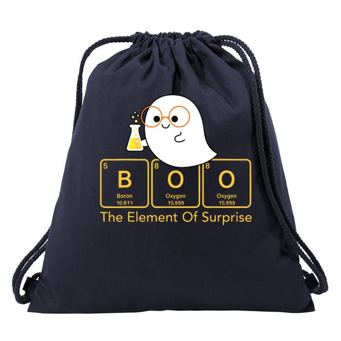 Chemistry Boo The Element Of Surprise Cute Chemist Halloween Drawstring Bag