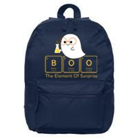 Chemistry Boo The Element Of Surprise Cute Chemist Halloween 16 in Basic Backpack