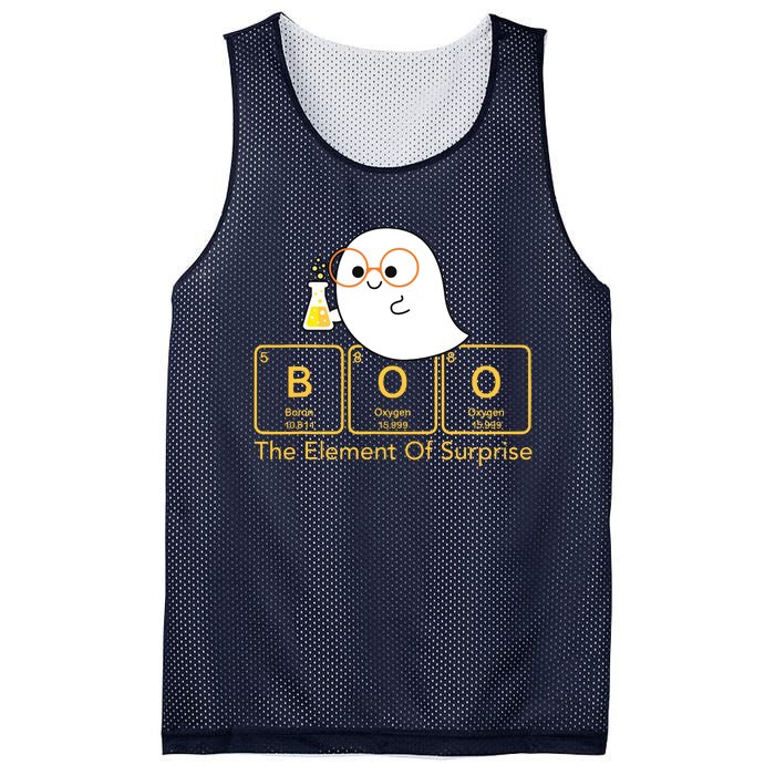 Chemistry Boo The Element Of Surprise Cute Chemist Halloween Mesh Reversible Basketball Jersey Tank