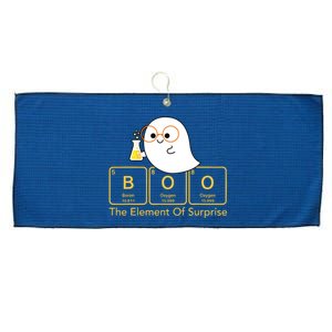 Chemistry Boo The Element Of Surprise Cute Chemist Halloween Large Microfiber Waffle Golf Towel