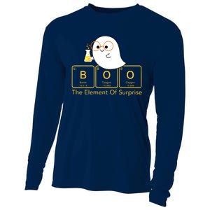 Chemistry Boo The Element Of Surprise Cute Chemist Halloween Cooling Performance Long Sleeve Crew