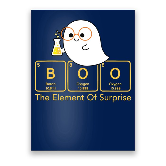 Chemistry Boo The Element Of Surprise Cute Chemist Halloween Poster