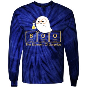 Chemistry Boo The Element Of Surprise Cute Chemist Halloween Tie-Dye Long Sleeve Shirt