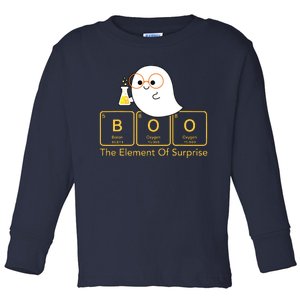 Chemistry Boo The Element Of Surprise Cute Chemist Halloween Toddler Long Sleeve Shirt