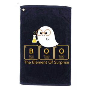 Chemistry Boo The Element Of Surprise Cute Chemist Halloween Platinum Collection Golf Towel