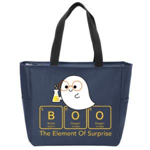 Chemistry Boo The Element Of Surprise Cute Chemist Halloween Zip Tote Bag