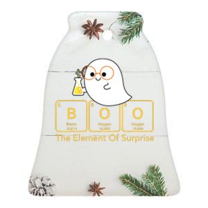 Chemistry Boo The Element Of Surprise Cute Chemist Halloween Ceramic Bell Ornament