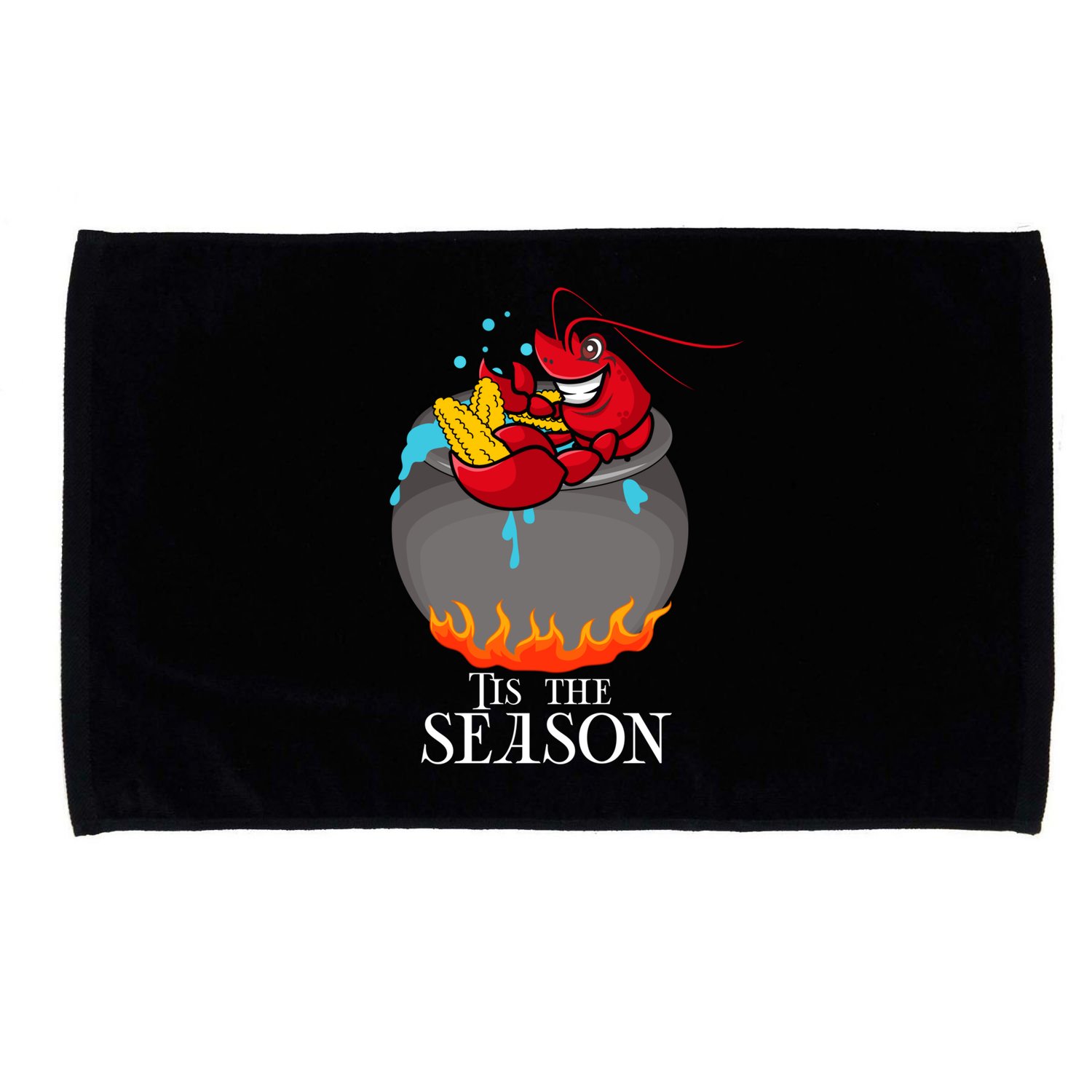 Crawfish Boil Tis The Season Crawdaddy Crayfish Funny Cute Gift Microfiber Hand Towel