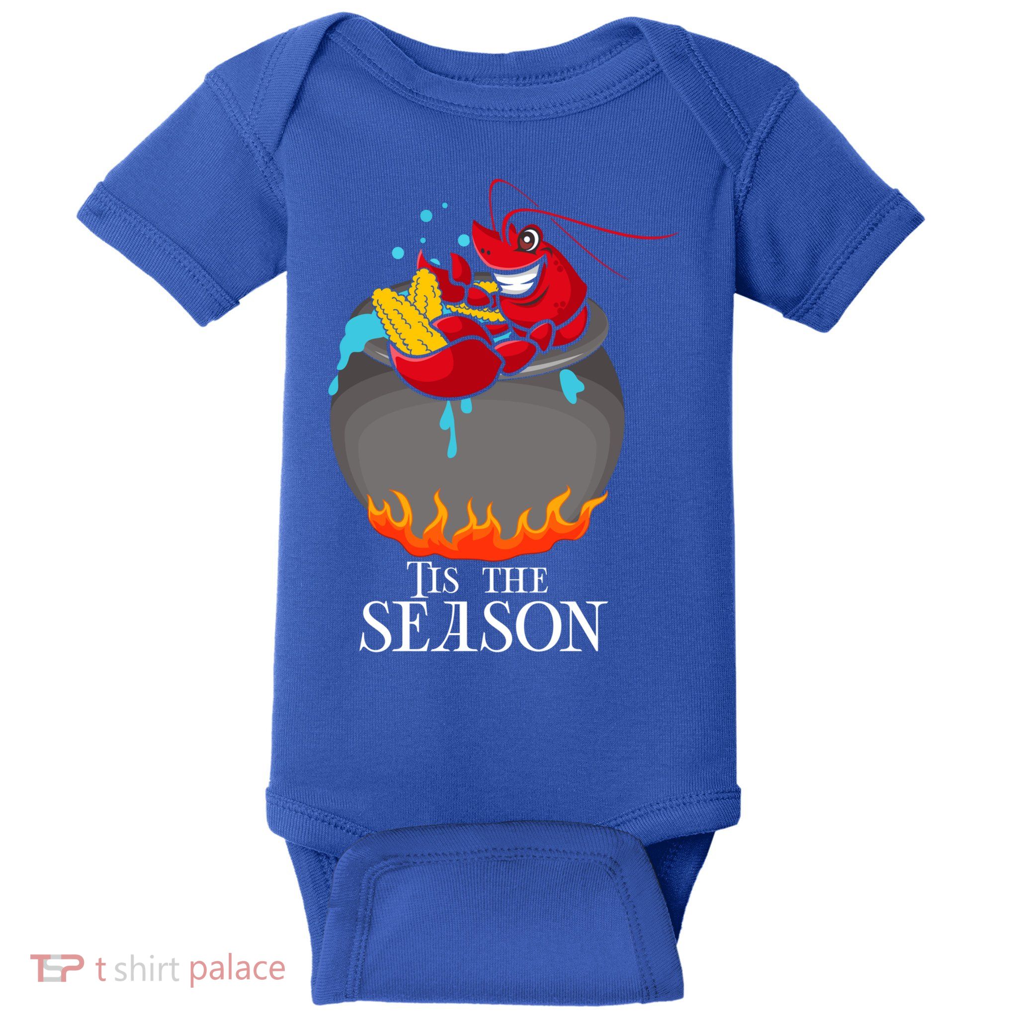 Crawfish Boil Tis The Season Crawdaddy Crayfish Funny Cute Gift Baby Bodysuit