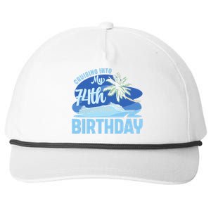 Cruise Boat Trip Vacation Cruising Into My 74th Birthday Snapback Five-Panel Rope Hat