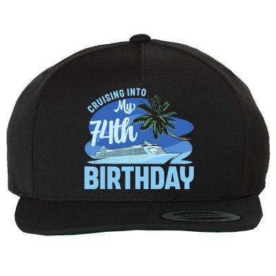 Cruise Boat Trip Vacation Cruising Into My 74th Birthday Wool Snapback Cap