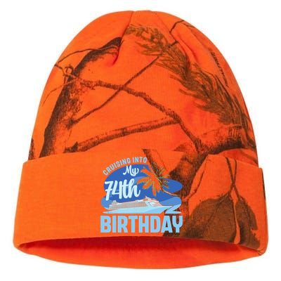 Cruise Boat Trip Vacation Cruising Into My 74th Birthday Kati Licensed 12" Camo Beanie