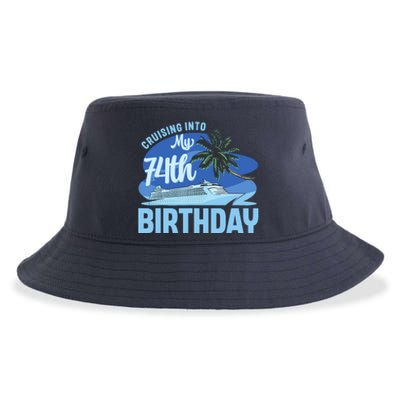 Cruise Boat Trip Vacation Cruising Into My 74th Birthday Sustainable Bucket Hat