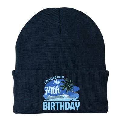 Cruise Boat Trip Vacation Cruising Into My 74th Birthday Knit Cap Winter Beanie