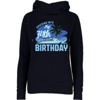 Cruise Boat Trip Vacation Cruising Into My 74th Birthday Womens Funnel Neck Pullover Hood