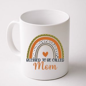 Cute Blessed To Be Called Mom Boho Rainbow Mom Grandma Gift Coffee Mug